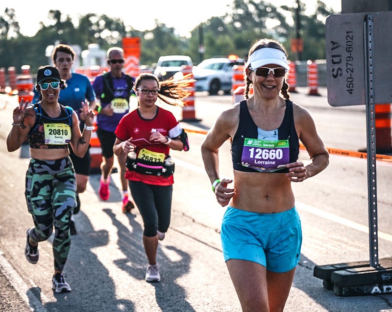 Participants getting ready for the race.