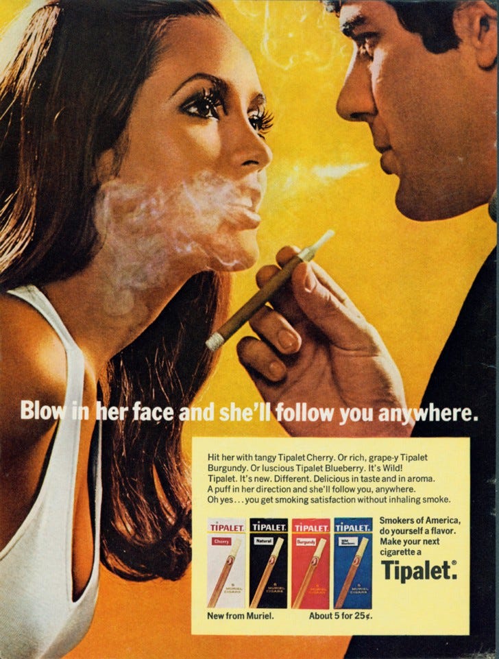 Controversial tobacco advertisement from the past