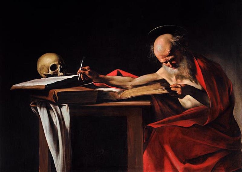 Saint Jerome Writing by Caravaggio