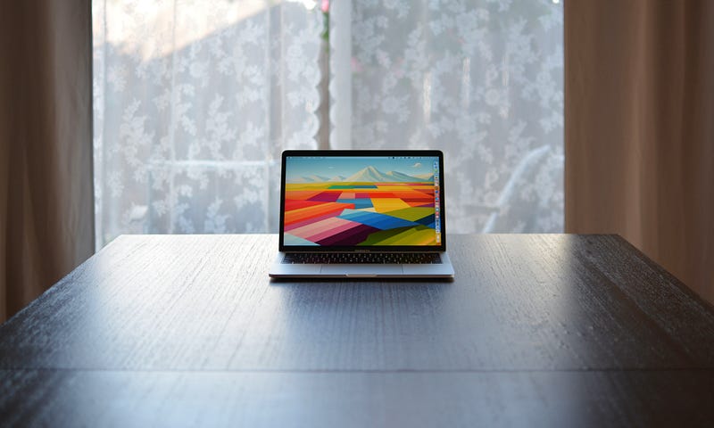 Vintage MacBook Pro on a desk