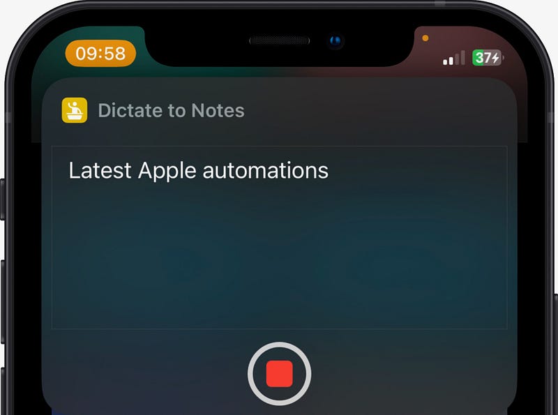 Voice dictation for notes