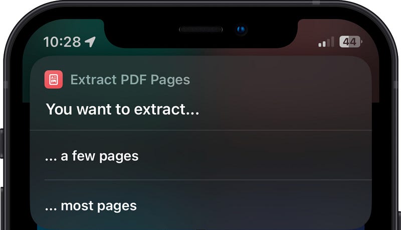 Extracting pages from a PDF