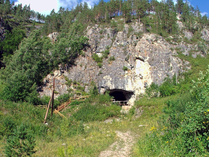 Stunning view of Denisova Cave, Siberia