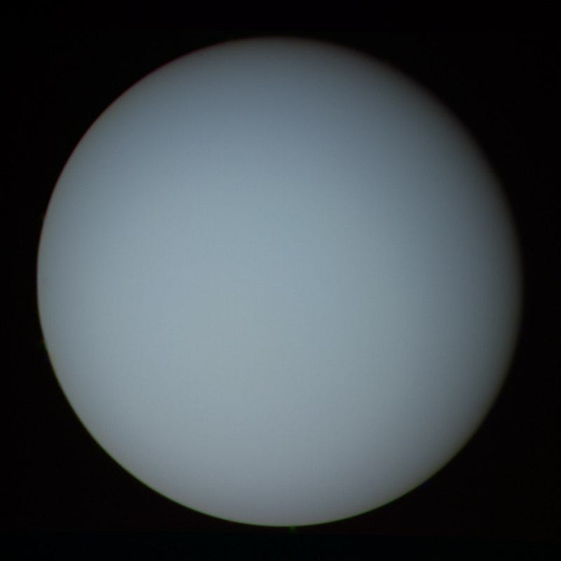 Photo of Uranus Taken by Voyager 2