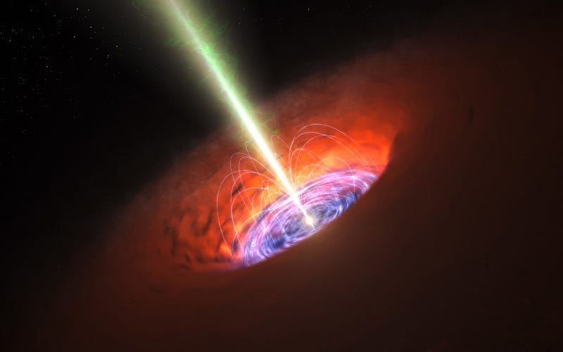 Artistic depiction of a supermassive black hole