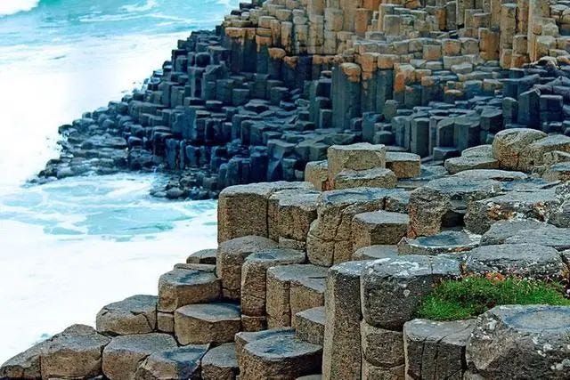 The Giant's Causeway with its basalt columns