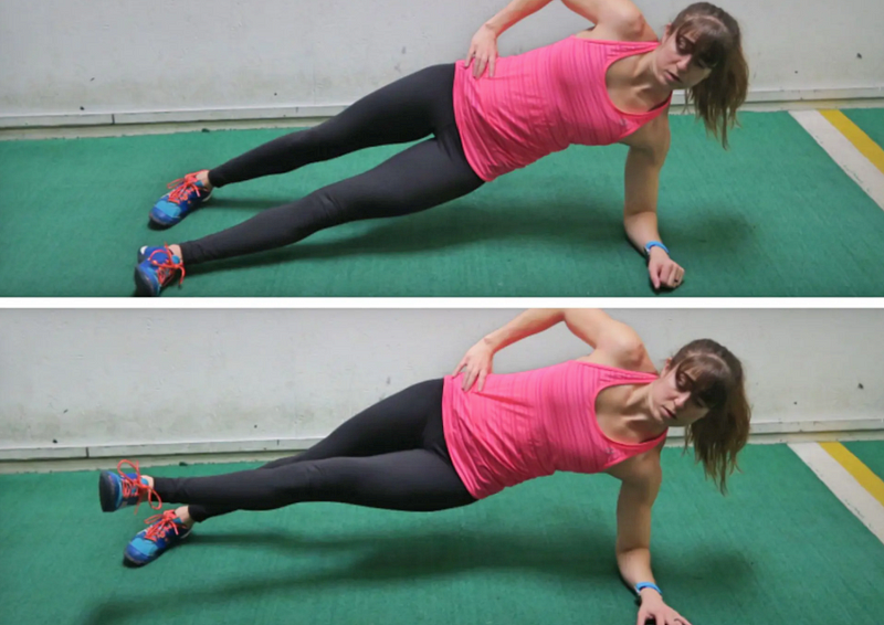 Adductor Side Plank Demonstration