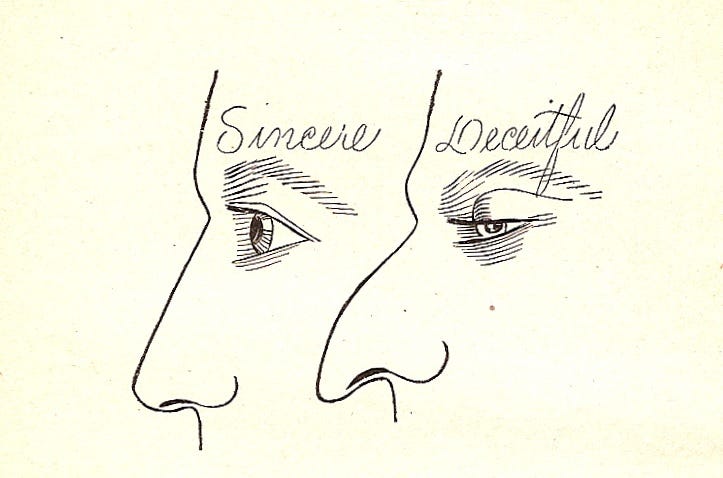 Artistic representation of physiognomy concepts