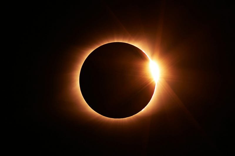 Celestial event during a solar eclipse