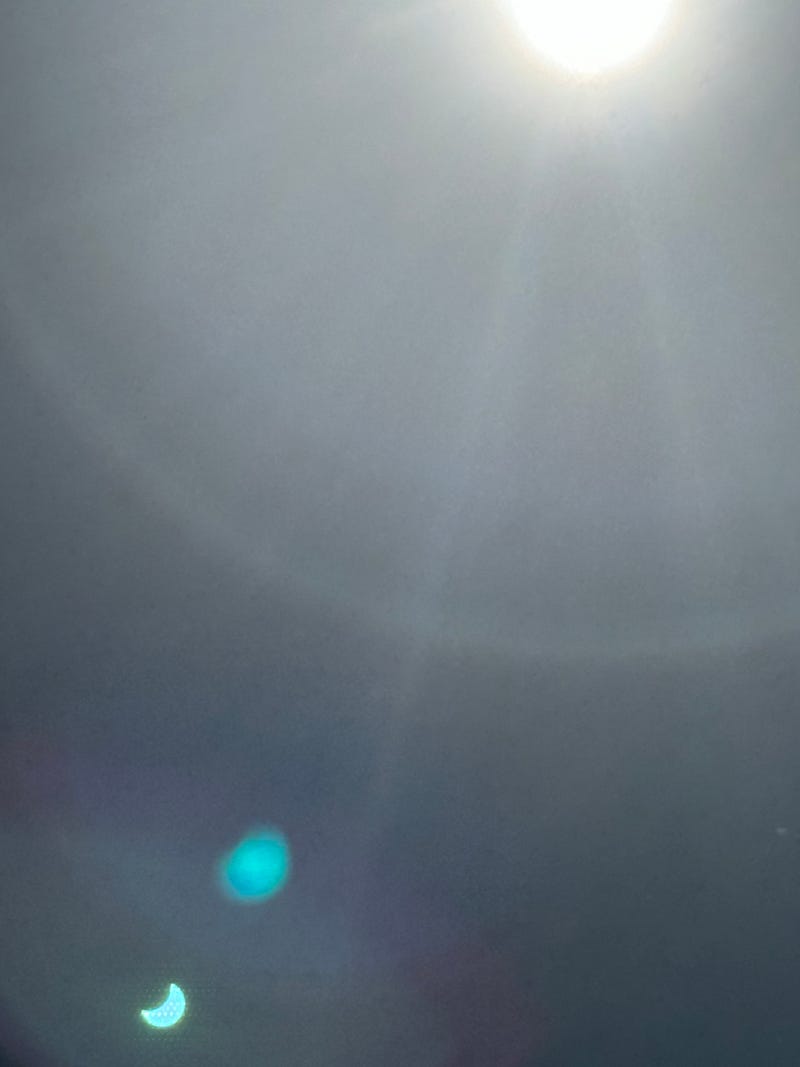 Darkening skies during the eclipse