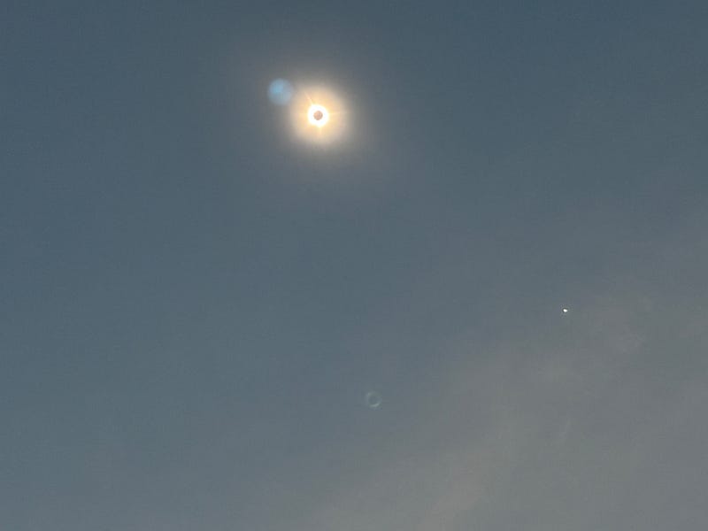 Zoomed-in view of Venus during the eclipse