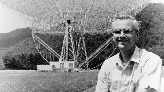 Frank Drake conducting early SETI experiments.