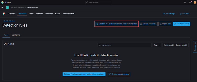 Load prebuilt rules and templates