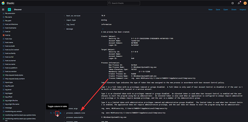 Toggling process.command_line field