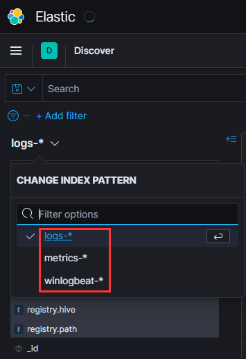 Filtering logs in Kibana Discover