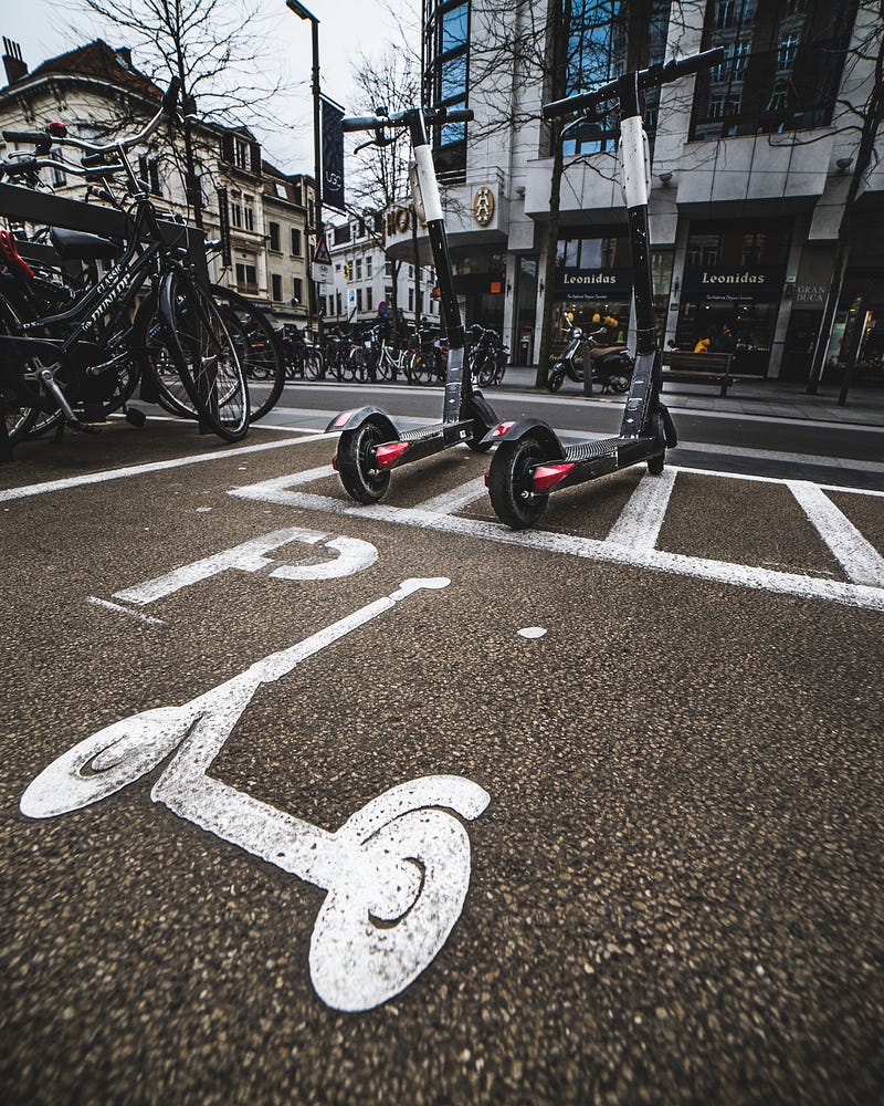 E-Scooter in urban environment