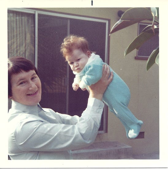 Family photograph before object removal