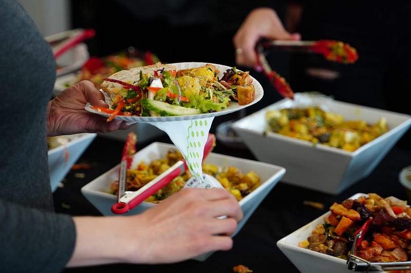 Employees enjoying meals together