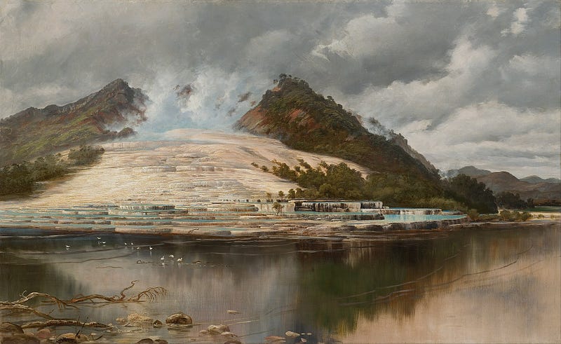 Illustration of Pink and White Terraces