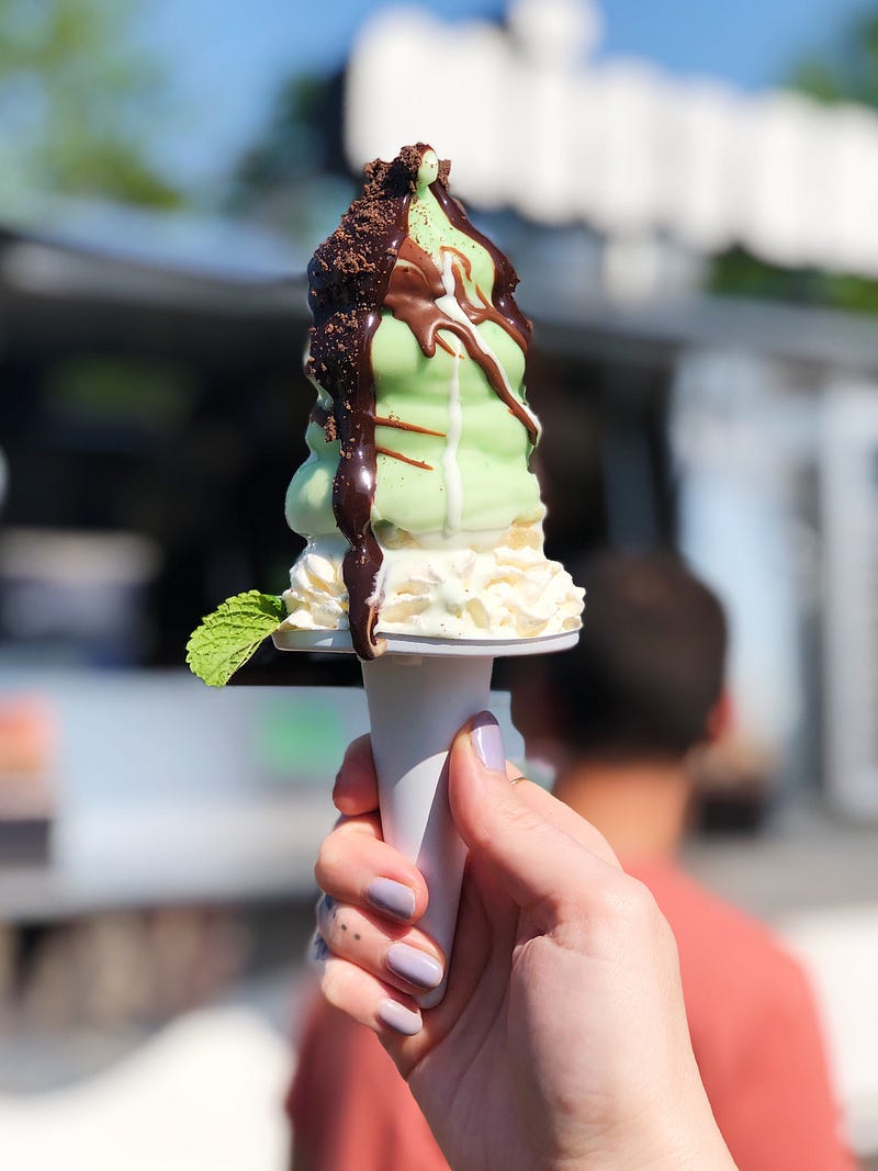 Mint chocolate chip ice cream