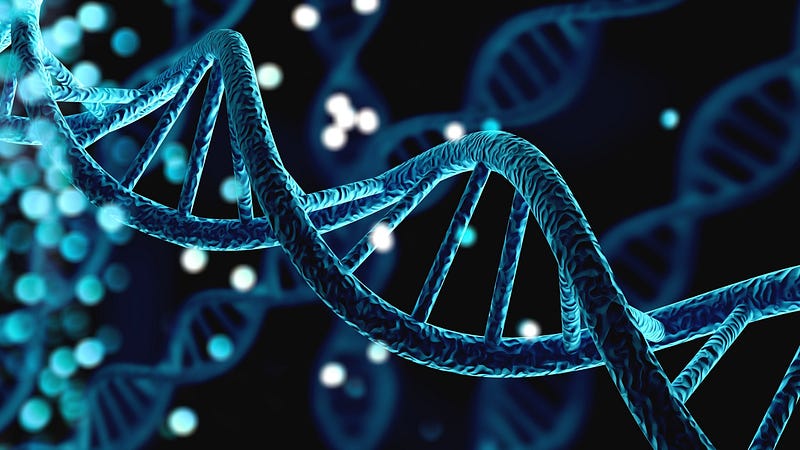 Artistic representation of DNA structure