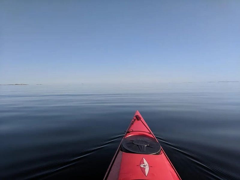 A calm sea that feels ominous.