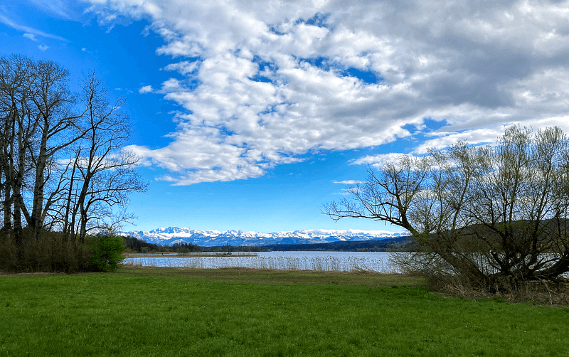 Running around Lake Greifensee in Switzerland