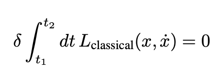 Classical path derived from the action principle