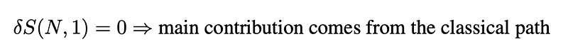 Amplitude dependent solely on the classical path