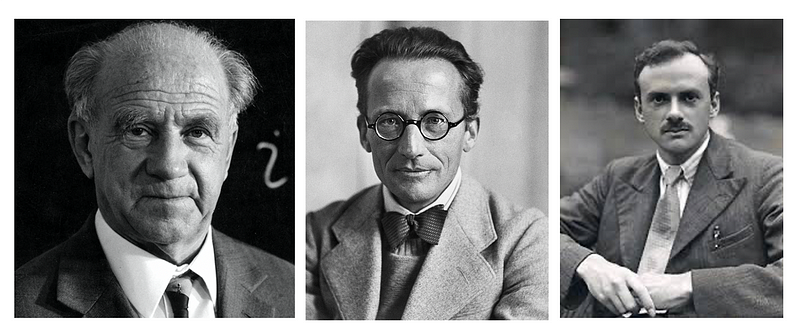 Key figures in early quantum mechanics: Heisenberg, Schrödinger, Dirac