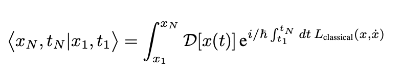 Full transition amplitude in Feynman’s framework