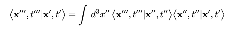 Transition represented as a succession of integrals